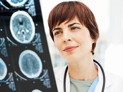 Technician with X-Ray